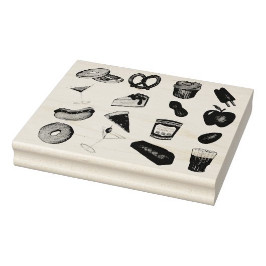 ニューヨークシティNYCフーズPizza Bagel Lox Cheesecake ラバースタンプ (スタンプ)