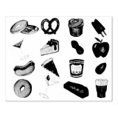 ニューヨークシティNYCフーズPizza Bagel Lox Cheesecake ラバースタンプ (インプリント)