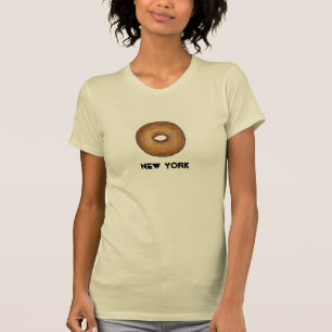 ニューヨークシティNYCプレインベーゲルブレックファーストフード Tシャツ
