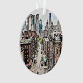 ニューヨークシティNYCマンハッタンクリスマス オーナメント (正面)