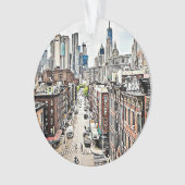 ニューヨークシティNYCマンハッタンクリスマス オーナメント (正面)