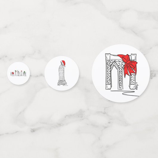 ニューヨークシティNYCランドマーククリスマスホリデイ コンフェッティ (正面)