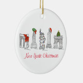 ニューヨークシティNYCランドマーククリスマスホリデイ セラミックオーナメント (右)