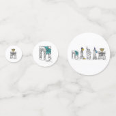 ニューヨークシティNYCランドマークスハヌッカホリデイ コンフェッティ (裏面)