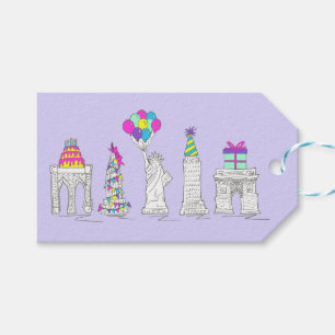 ニューヨークシティNYCランドマークス誕生日パーティー ギフトタグ