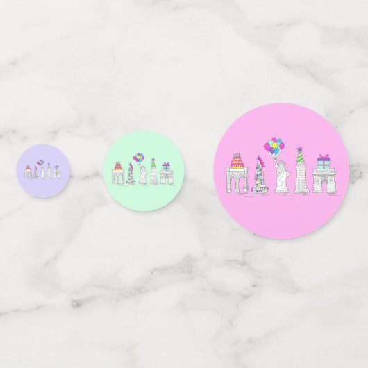 ニューヨークシティNYCランドマークス誕生日パーティー コンフェッティ (裏面)