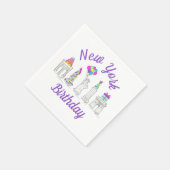 ニューヨークシティNYCランドマークス誕生日パーティー スタンダードカクテルナプキン (角)