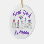 ニューヨークシティNYCランドマークス誕生日パーティー セラミックオーナメント (右)