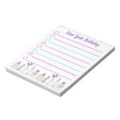 ニューヨークシティNYCランドマークス誕生日パーティー ノートパッド (回転)