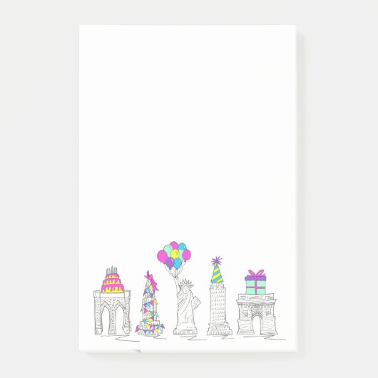 ニューヨークシティNYCランドマークス誕生日パーティー ポストイット (正面)