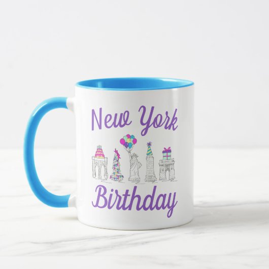 ニューヨークシティNYCランドマークス誕生日パーティー マグカップ (左)