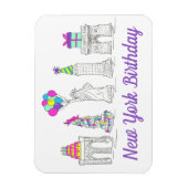 ニューヨークシティNYCランドマークス誕生日パーティー マグネット (縦)