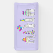 ニューヨークシティNYCランドマークス誕生日パーティー 横断幕 (縦)