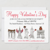 ニューヨークシティNYCランドマークバレンタインデー 招待状 (正面)