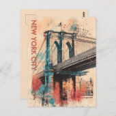 ニューヨークシティUSA旅行 ポストカード (正面/裏面)