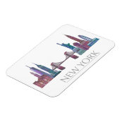 ニューヨークスカイラインカラー建物 マグネット (左側)