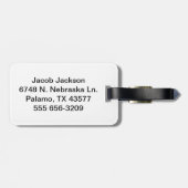 ニューヨークスカイラインシルエットフェイクイン金ゴールドグリッター ラゲッジタグ (裏面横)