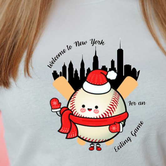 "ニューヨークスカイラインベースボールゲーム" Tシャツ