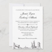 ニューヨークスカイライン結婚式招待状 招待状 (正面)