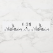 ニューヨークスカイライン | ウェルカムメッセージ ペットボトルラベル (シングルラベル)