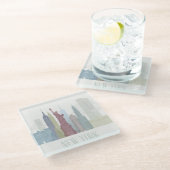 ニューヨークスカイライン ガラスコースター (アングル)