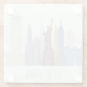 ニューヨークスカイライン ガラスコースター (裏面)