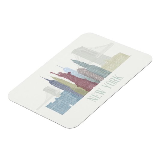 ニューヨークスカイライン マグネット (左側)