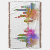 ニューヨークスカイライン – レインボー スローブランケット (正面縦)