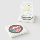 ニューヨークスカイライン|統一された州フラグ ストーンコースター (横)