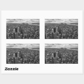 ニューヨークスカイライン 長方形シール (シート)