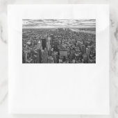 ニューヨークスカイライン 長方形シール (バッグ)