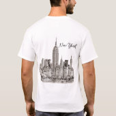 ニューヨークスカイライン Tシャツ (裏面)