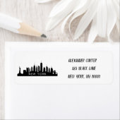 ニューヨークスカイリンシルエットブラックスクリプエレガントト ラベル (インサイチュ)