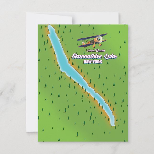 ニューヨークスケネアテルレイクの地図 (正面)