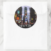ニューヨークステッカーズニューヨークタイムズスクエアお土産 ラウンドシール (バッグ)