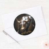 ニューヨークステッカーNew York Bull Souvenirステッカー ラウンドシール (封筒)