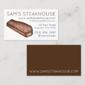 ニューヨークストリップステーキステーキステーキハウスレストランフード 名刺 (正面/裏面)