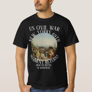 ニューヨークス第69連隊アメリカ南北戦争は1回目を返す Tシャツ