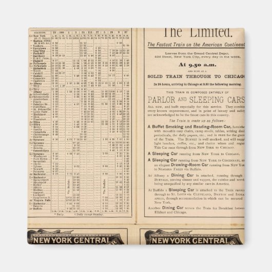 ニューヨークセントラルとハドソンリバーレイルウェイ2 マグネット (正面)