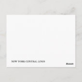 ニューヨークセントラルカボースポストカード ポストカード (裏面)