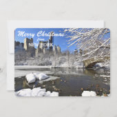 ニューヨークセントラルパークスカイラインクリスマステンプレート シーズンカード (正面)