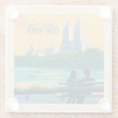 ニューヨークセントラルパークベンチ ガラスコースター (裏面)