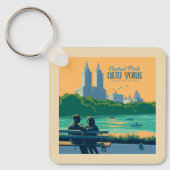 ニューヨークセントラルパークベンチ キーホルダー (正面)