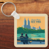 ニューヨークセントラルパークベンチ キーホルダー (正面)