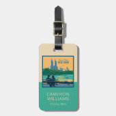 ニューヨークセントラルパークベンチ ラゲッジタグ (正面縦)