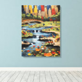 ニューヨークセントラルパーク絵画ズ キャンバスプリント (インサイチュ (ウッドフロア))