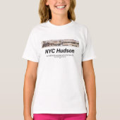 ニューヨークセントラル鉄道 ドレイパス・ハドソン蒸気機関車 プロフィール Tシャツ (正面)