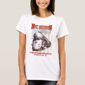 ニューヨークセントラル鉄道 ドレイファス・ハドソン・ロコモティブ アメリカ国旗 Tシャツ (正面)