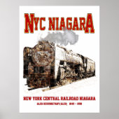 ニューヨークセントラル鉄道 ナイアガラ 蒸気機関車 ポスター (正面)