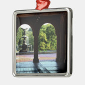 ニューヨークセントラル・パークの写真のBethesda台地 メタルオーナメント (左)